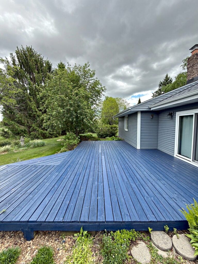 Blue gray deck boards in Oconomowoc
