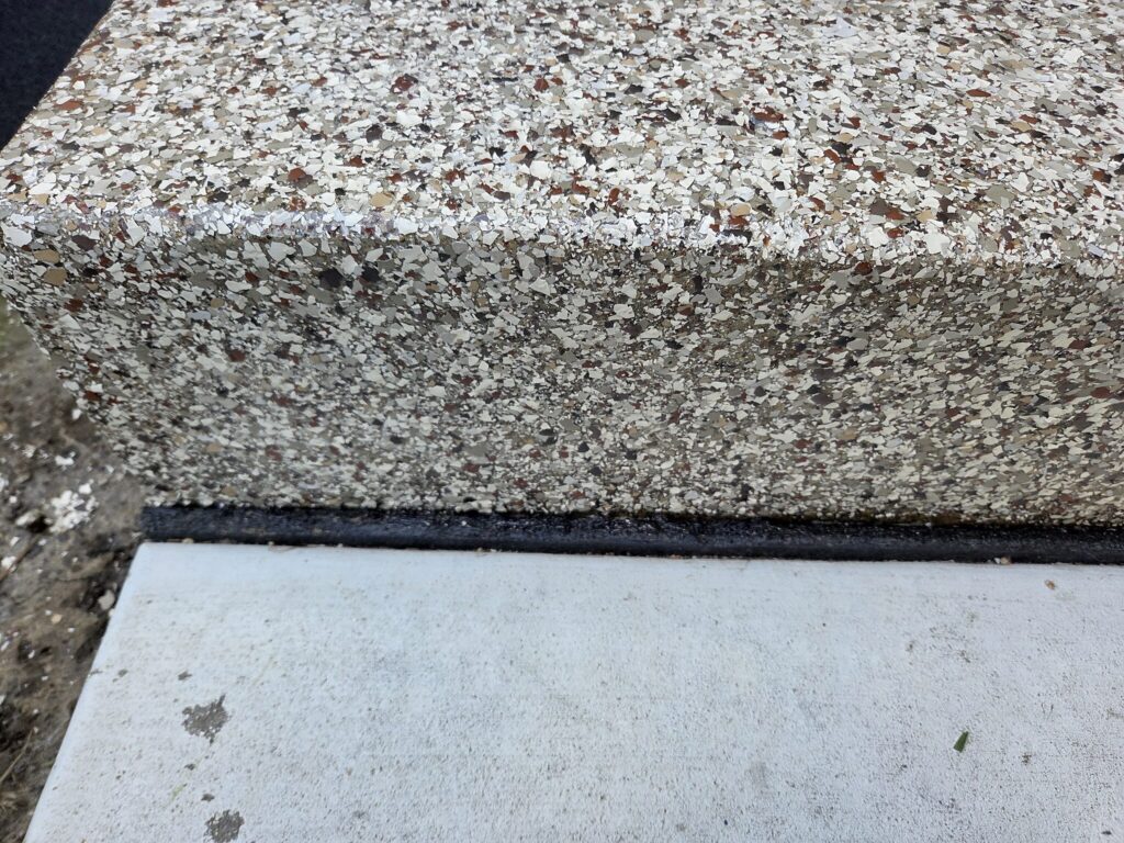 Front entry step coated with a flake system in Eagle