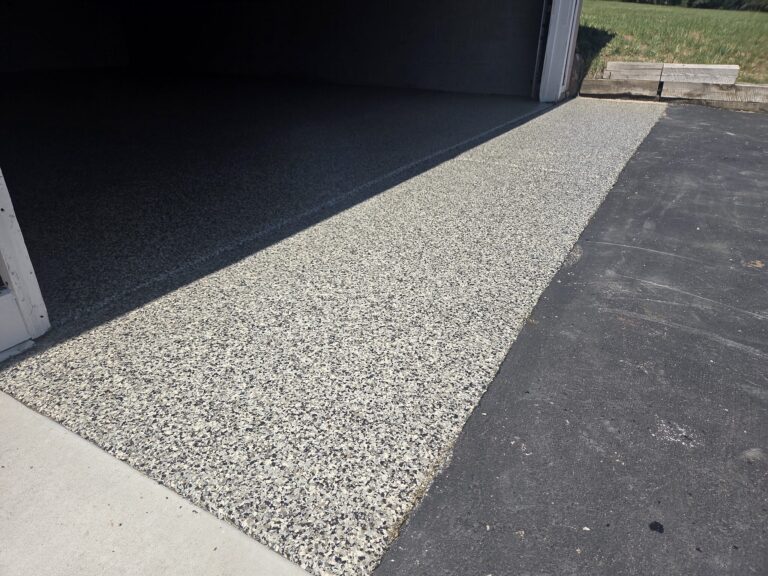 Garage entrance flake floor in Mukwonago