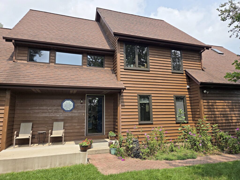 Wood sided two story house in Eagle